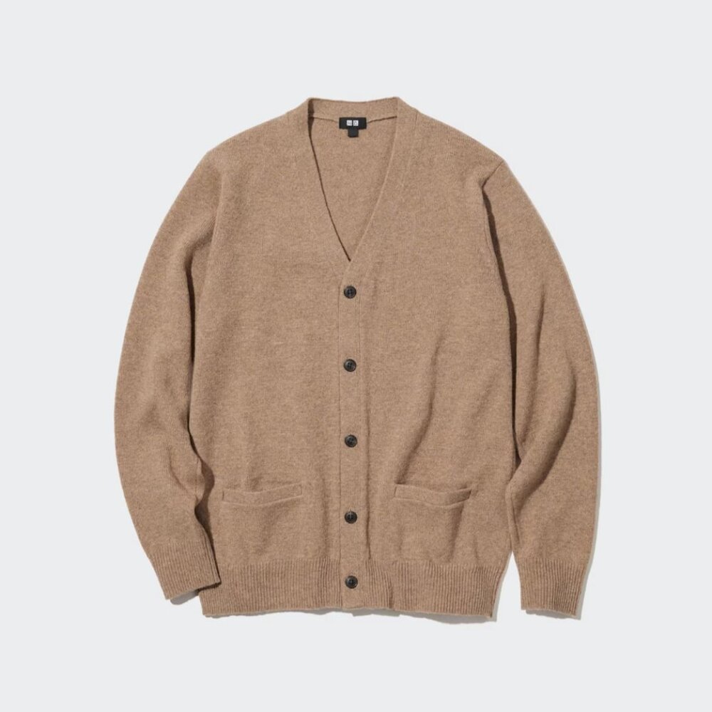 Premium Lambswool V-Neck Cardigan